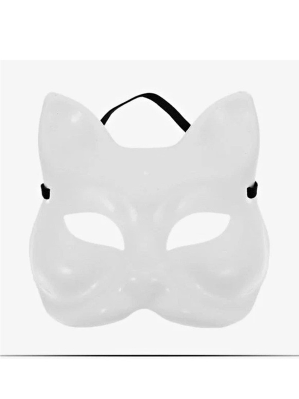Cat Masks White plastic Cat Masks to Paint Half Blank Animal face